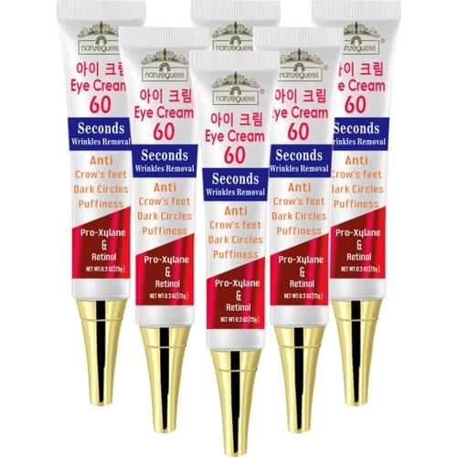 6PCS Natureguess Instant Eye Cream Retinol Firming anti-Aging Wrinkles Anti Puffiness Moisturizing Remove Dark Circles Skin Care