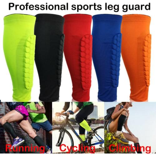 Unisex Women Men Football Leg Legwarmer Solid Calf Sleeve Anti-Collision Outdoor Sport Leg Protector Fitness Gym Sport Wear 2020
