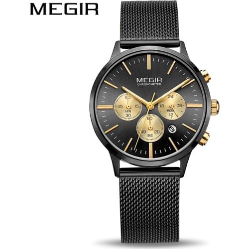 MEGIR Chronograph Luxury Women Bracelet Watches Relogio Feminino Fashion Quartz Lovers Wrist Watch Clock Ladies Girls Gift 2011