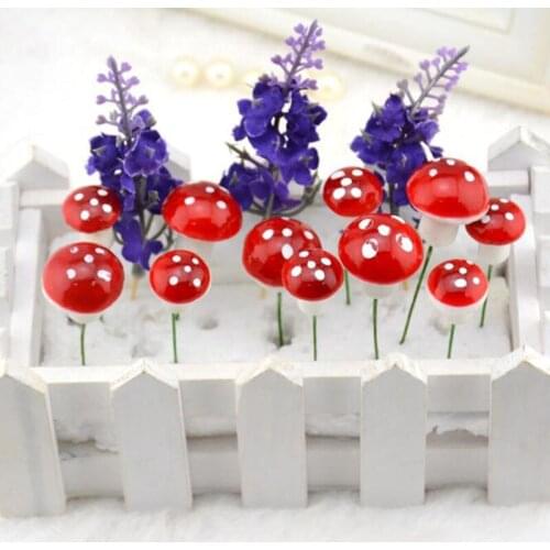 Mini Mushroom Artificial Plant Flower For Wedding Fungus Decoration DIY Wreath Gift Scrapbooking Craft