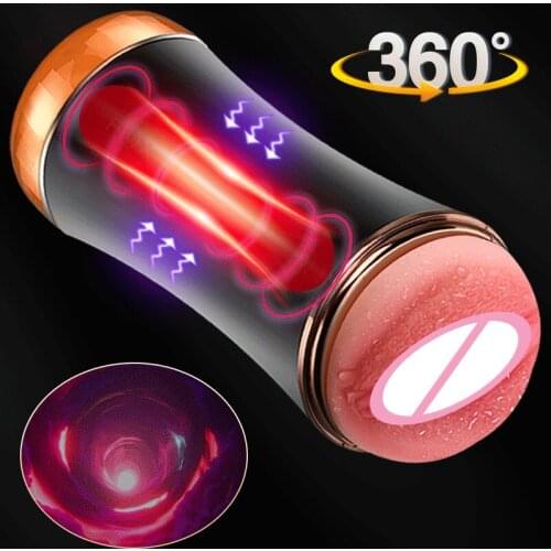 Male Masturbation Cup Realistic Oral Sex Vagina Silicone Anal Airplane Cup Adult Products