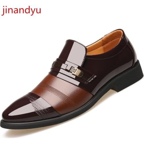 Elevator Shoes for Men Business Dress Leather Shoes Men Classic Loafers Black Brown Dress Oxford Formal Wedding Shoes for Man