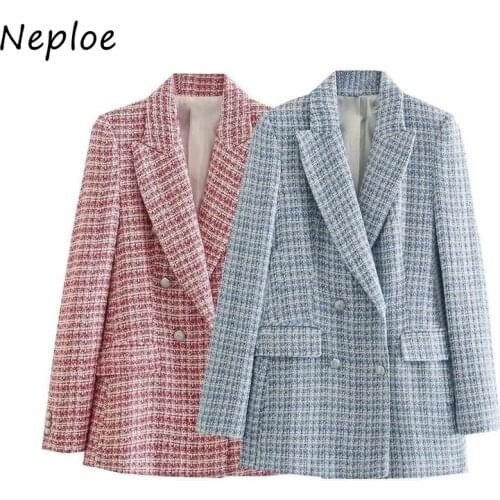 Женские твидовые пиджаки Neploe China At AliExpress