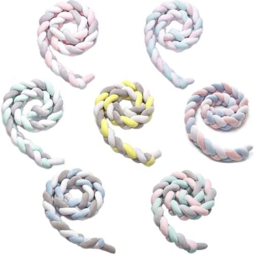 Braided Crib Bumper Baby Cot Bumper Crib Bumper Wrap Around Protection Bed Sleep Bumper for Newborns Baby Kids