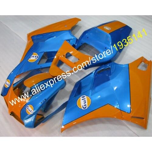 Blue Yellow Cowling Kit For Ducati 996 748 DUCATI 748 996 1996 1997 1998 1999 2000 2001 2002 year (Injection molding)