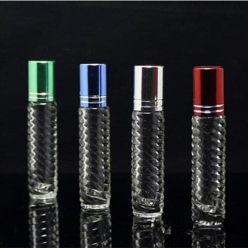 5ML 5CC Glass Perfume Bottle Roller bead ball on , Essential Oil Parfum Vials Portable Sample Refillable Empty Bottle F20171417