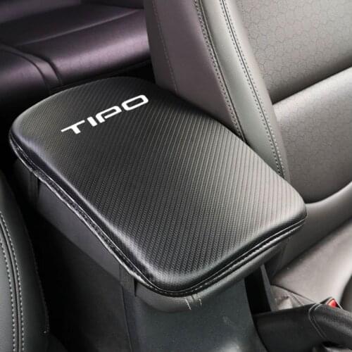 Stylish and soft Pu Leather Car Armrest Storage Protection Cushion For Fiat Tipo