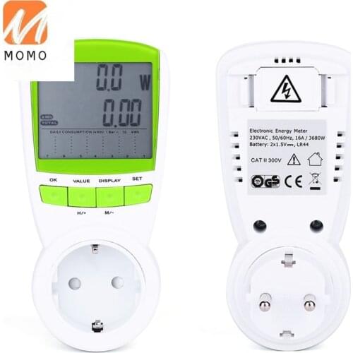 TS-838 LCD Energy Meter Power Voltage Electric Current Test Power Metering Socket EU Plug for Appliances Power