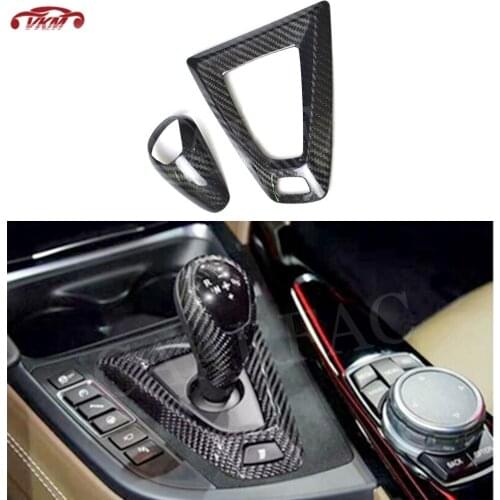 Carbon Fiber Interior Gear Knob Head Covers base Frame Decoration for BMW F80 M3 F82 M4 F87 E92 E93 E60 M5 F10 M6 X5M X6M