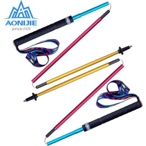 AONIJIE Folding Walking Sticks Carbon Fiber Ultralight Quick Lock Trekking Poles For Hiking Trail Running