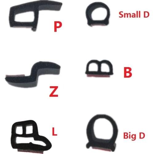Universal Noise Isolating Seal 2 Meters/Set Auto Rubber Seals Car Door Seal Strip