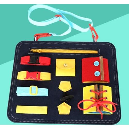 Felt Busy Board for Toddler Basic Skills Activity Board for Early Learn To Dress