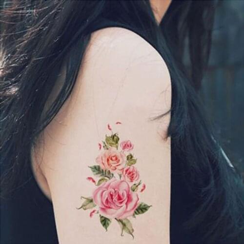 20pcs/set Flower Body Art Temporary Tattoos Fake Tattoos Stickers for Women Girls