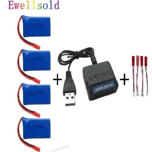 Wltoys V626 V636 V686 Q222 X250 V686G RC Quadcopter parts 3.7V 780mah Li-polymer battery*4pcs+4 in1 charger box 5pcs/lot