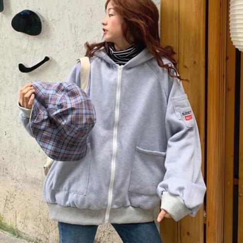 Women coat Jacket Hooded Women Coat Loose Cardigan Cotton Short Jackets harajuku Female Parka Warm Casual Female coat winter