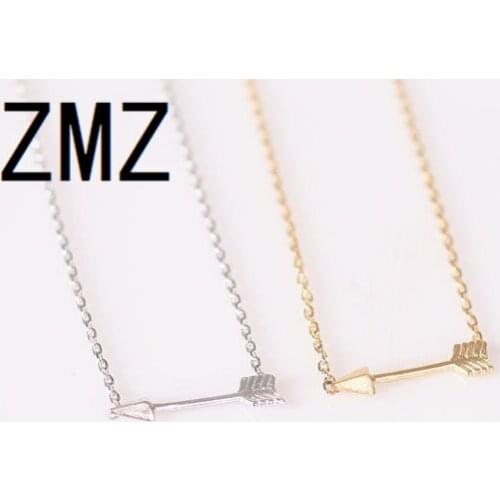 ZMZ 10pcs/lot European/US popular gold/silver pointed arrow minimalist pendant creative party jewelry fashion gift for friends