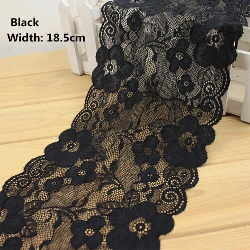 1M Floral Elastic Lace Trim Ribbon Stretch Ribbon DIY Headbands Clothing Decor