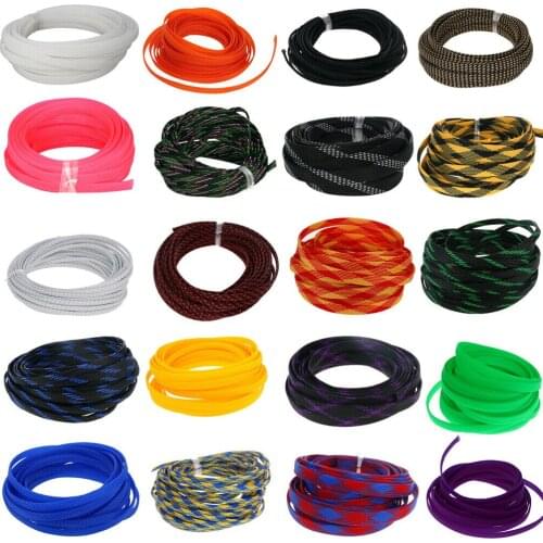 10mx12mm Braided Sleeve Tight PET Expandable Cut Snakeskin Mesh Insulated Cable Sleeve Wire Winding Sealing Sleeve Protection