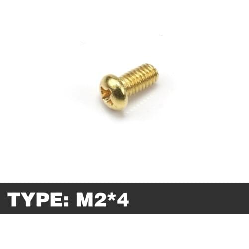 100pcs M2*4 Brass Round Pan Head Phillips Screws Machine Screws Bolt
