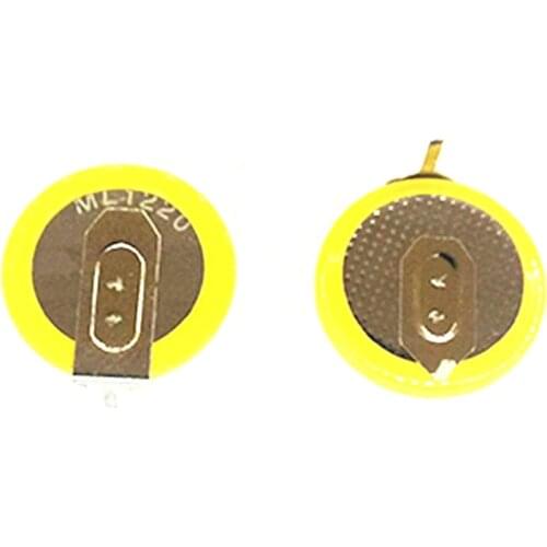 5PCS/LOT 3V Li-ion battery With feet ml1220 1220 rechargeable Battery 3V coin cell battery