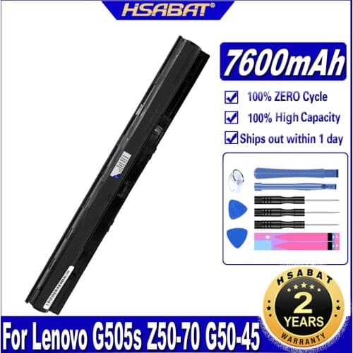 HSABAT L12m4e01 7600mAh Laptop Battery for Lenovo G505s Z50-70 G50-45 G500s Ideapad Z710 L12L4A02 L12M4A02 L12M4E01 L12S4A02