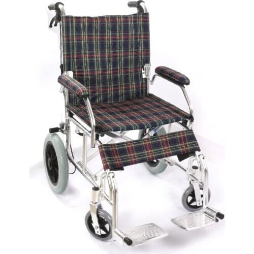 Aluminum alloy folding portable wheel travel wheelchair car disabled paraplegic elderly hand-push wheelchair walking