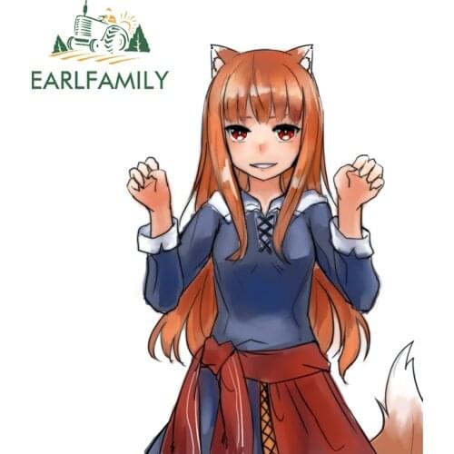 EARLFAMILY 13cm x 9.4cm for Spice And Wolf Anime Car Stickers Graffiti Decal Campervan Waterproof Windshield Sticker Decoration