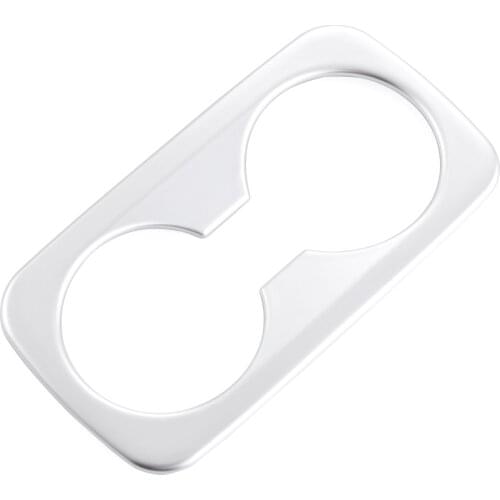 Car Stickers ABS Matt Chrome Rear Seat Water Cup Sticker Water Holder Cover Trim For Hyundai Tucson 2014 2015 2016 Accessories