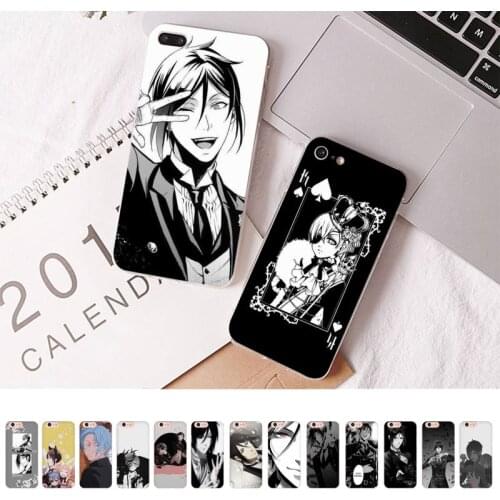 FHNBLJ Anime Black Butler Sebastian Michaelis Phone Case for iPhone 11 12 pro XS MAX 8 7 6 6S Plus X 5S SE 2020 XR cover