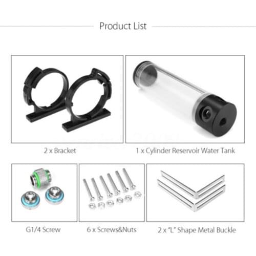 Cylinder Reservoir Water Tank PC Computer Liquid Cooling Radiator G1/4 Well Made