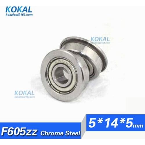 [CMF605ZZ]Free Shipping 10pcs Gcr15 bearing flange bushing ball bearing F605ZZ DDLF-1450HH F605-2z 5*14*16*5*1 mm