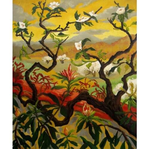 Decorative artwork Japanese Tree oil Painting Canvas art Landscape Paul Elie Ranson High quality hand painted