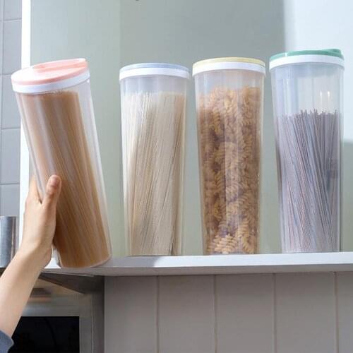 Spaghetti Storage Box Airtight Multi-functional PP Plastic Pasta Grain Storage Container for Kitchen Cajas de almacenamiento