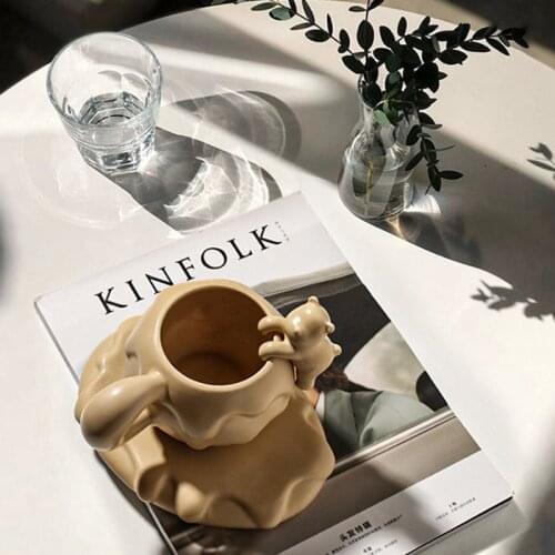 Creative Ceramic Mugs Couple Tea Mug Office Coffee Cups Nordic Tea Milk Mug Water Cup Unique Gifts Drinkware Home Decoration