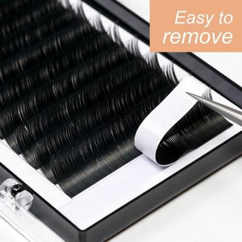 LASHPLUS Easy Fan Volume Lashes Auto Bloom Eyelash Extension Faux Mink Eyelashes Thick Natural Camellia Lash Extensions