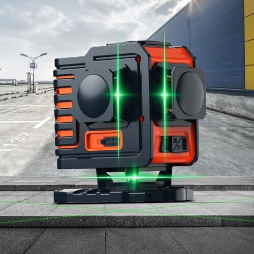 Laser Level 12 Lines 360 Horizontal And Vertical Cross Super Powerful Green Laser Beam Line High Precision Level Meter