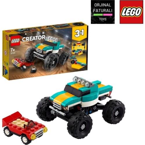 LEGO Creator 3-in-1 Monster Truck 31101 Cool Toy Set for Kids, 163 Pieces