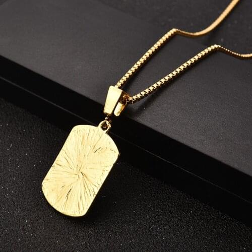 Hot-selling stainless steel gold dog brand with gold chain carving dog tags