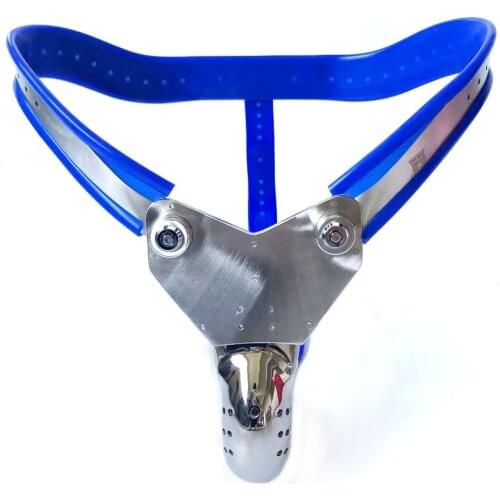 Metal Bondage Pants Male Chastity Belt Lock Cock Cage Sex Toys For Men BDSM Cbt Stainless Steel Chastity Device Anal Plug