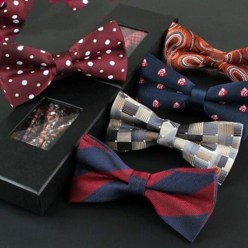 New Fashion Necktie Lovely Cotton Men Bow Ties Wedding Business Party Elegant Pattern Butterfly Yarn Gravatas Tie for Men Gifts
