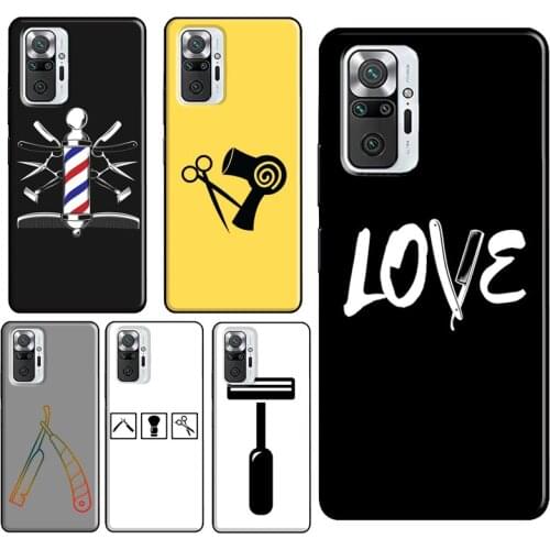 Barber Pole Scissor Comb Razor Case For Xiaomi Redmi Note 9 Pro 7 8 8T 9S Note 10 Pro Cover For Redmi 9 9T 9C 9A 8A 7A