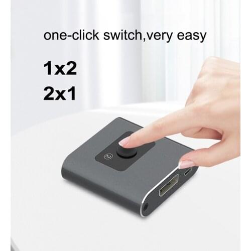 DisplayPort 4K DP Switch Bi-Direction 1X2 2X1 Dual-direction Switch Video Converter fr Computer Laptop PC To TV Display Monitors