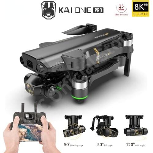 KAI ONE Pro GPS Drone 8K HD Dual Camera Three-axis Gimbal Brushless Motor 5G Wifi Long Endurance Quadcopter Rc Distance 1.2km