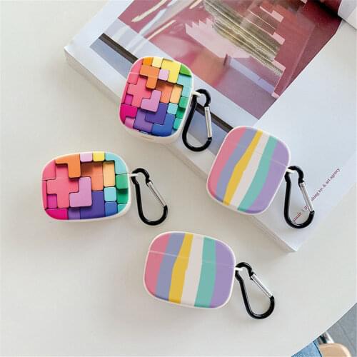 Rainbow Silicone Earphone Case For Airpods Pro 3 Wireless Charging Headphone Protective Soft Cover For Airpod Air Pods 1 2 Box