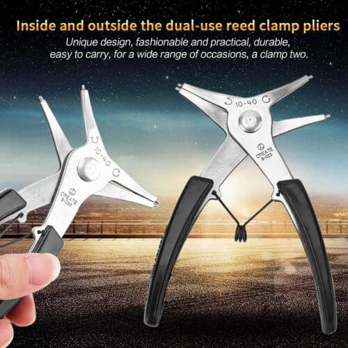 2 in 1 Detachable Circlip Pliers Steel DIY Snap Ring Combination Retaining Clip Spring Jewelry Pliers Ring Remover for Industry