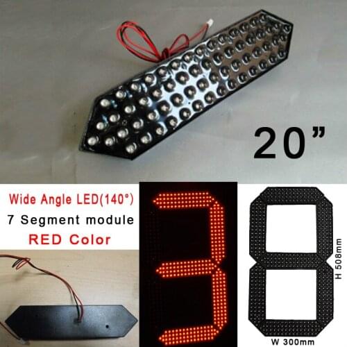 Wide angle led lamp 20" digti number,red color,led sign