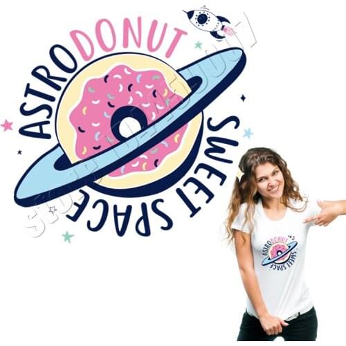 Modern Heat Transfer Sticker On Clothing T-Shirt DIY Custom Patches Fashion Iron On Denim DIY Washable Kawaii Easy Print Parches