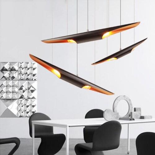 Modern Pendant Light Hotel Bar Restaurant Pendant Lamp Inclined Aluminum Cylinder led engineering Hanging Lamp Dining Room Light