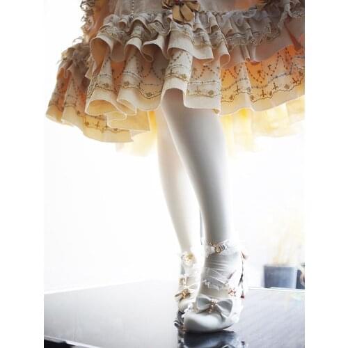 Mid Heels 4cm Lolita Shoes Teenager Student Lady Women Footwear Bowknot Lace Buckle Female Sweet Anime Cosplay Moon Lolita Shoes