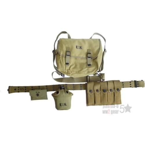 WWII WW2 US ARMY MILITARY USMC THOMPSON PARATROOPER WEBBING BAG SET EQUIPMENT MILITARY SOLDIER COMBINATION